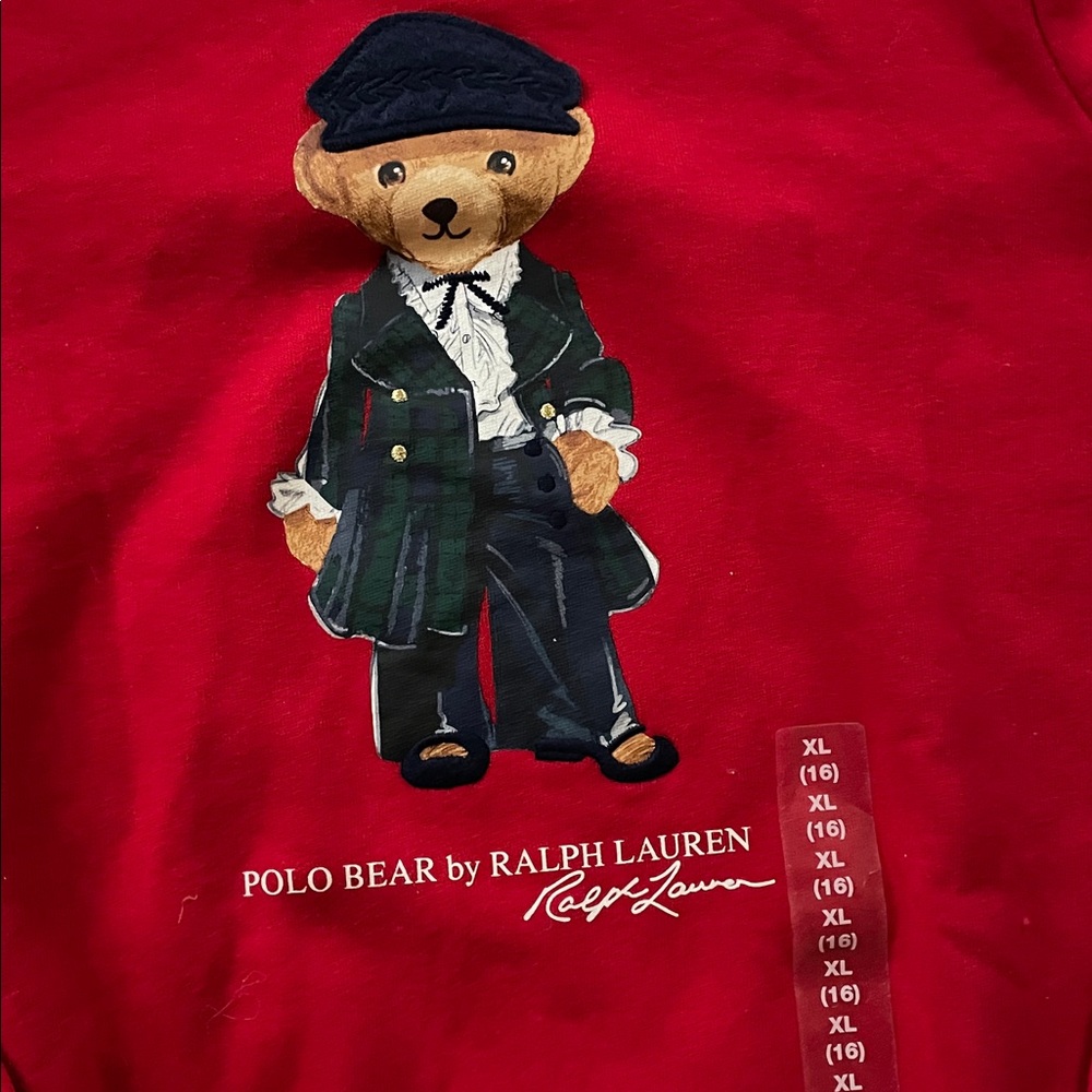 Ralph Lauren Red Polo Bear Sweatshirt